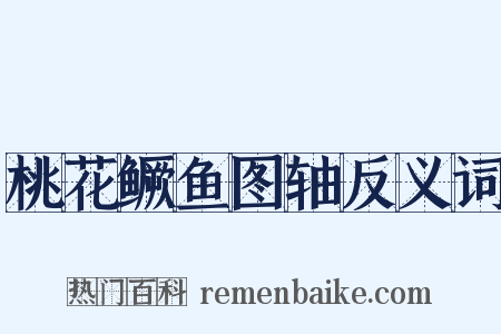 桃花鳜鱼图轴反义词是什么意思的图片